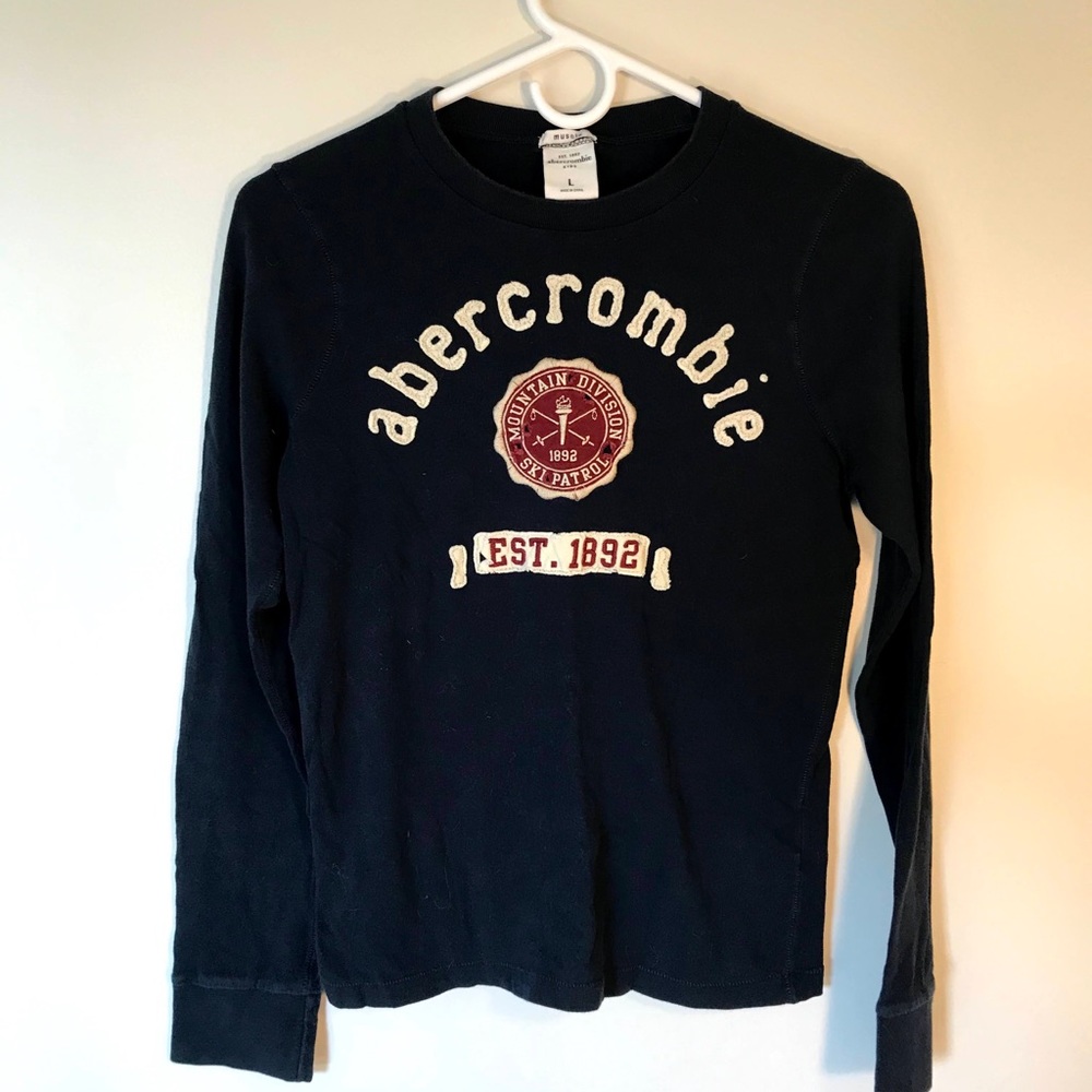 Abercrombie Black Long Sleeved T-Shirt Boys L